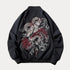Luxury spring bomber jacket with dragon embroidery for men.